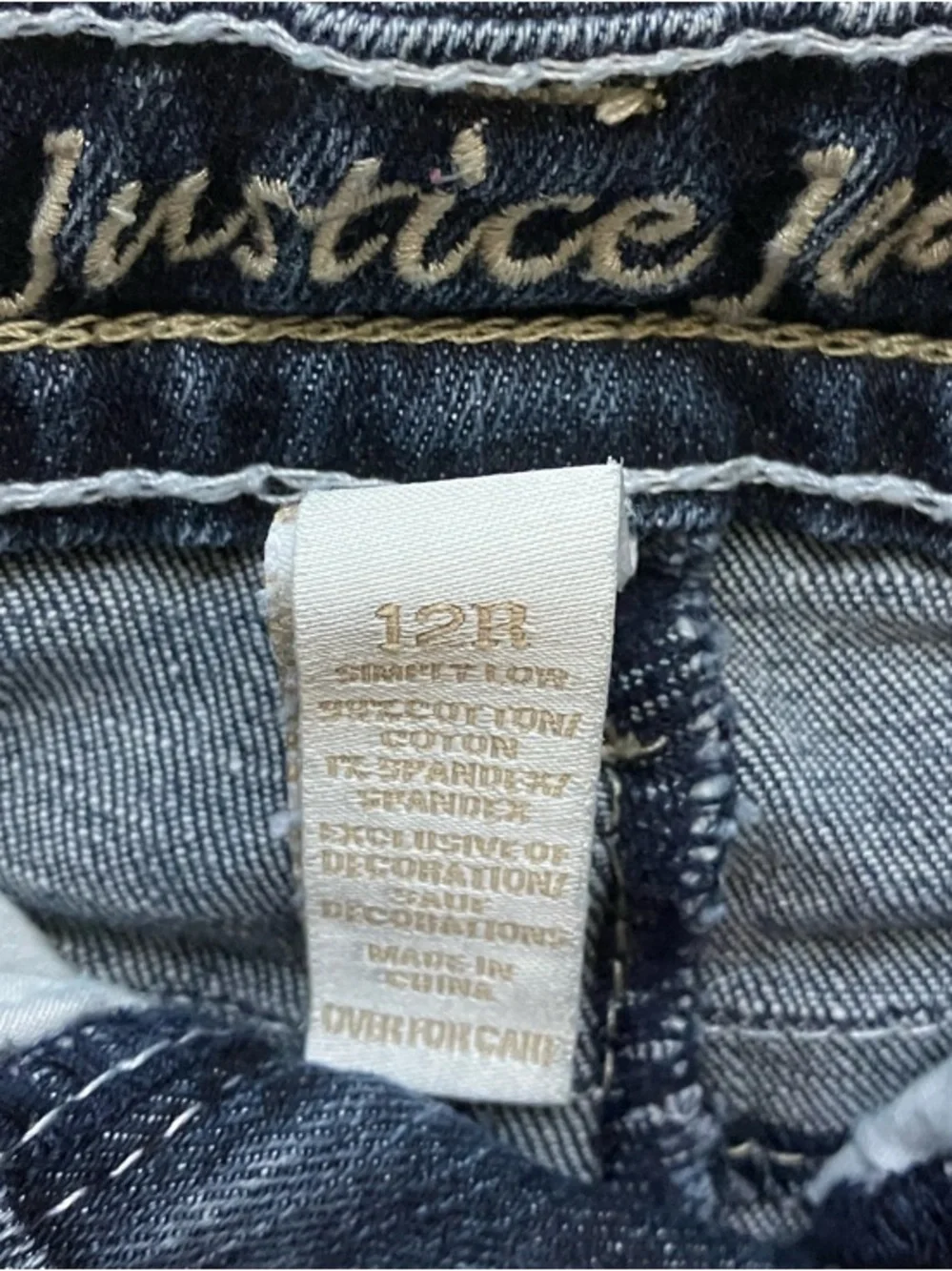 Justice Dark Blue Denim Girls' Shorts